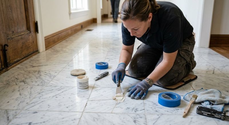 Marble Tile Repair in Overland Park, KS