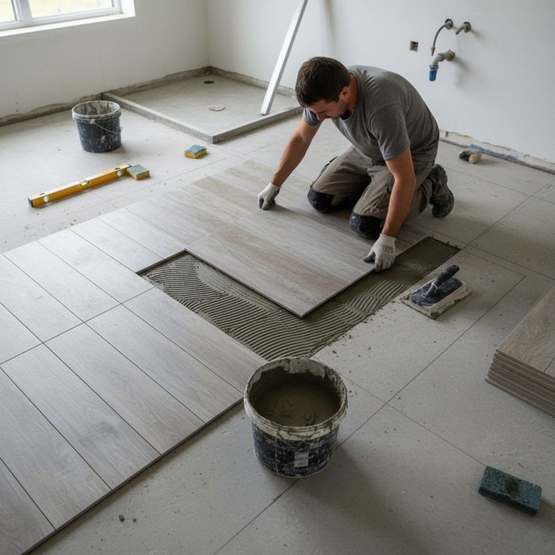 Mosaic Tile Floor Installation in Fredericksburg, VA