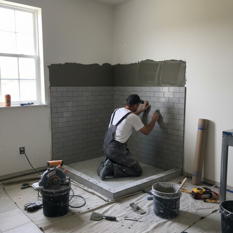 Tile Shower Floor Installation in Alpharetta, GA